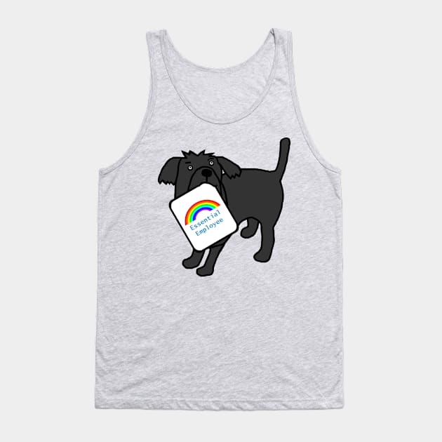 Essential Employee Rainbow and Dog Tank Top by ellenhenryart